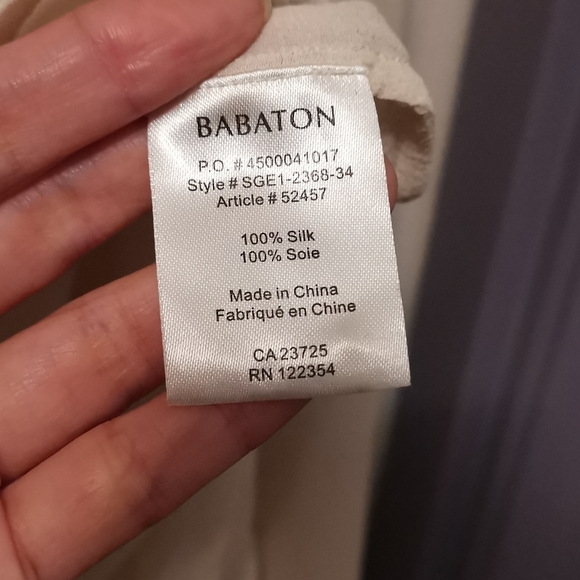 Babaton Boyfriend Cream Silk Blouse - Picture 7 of 7